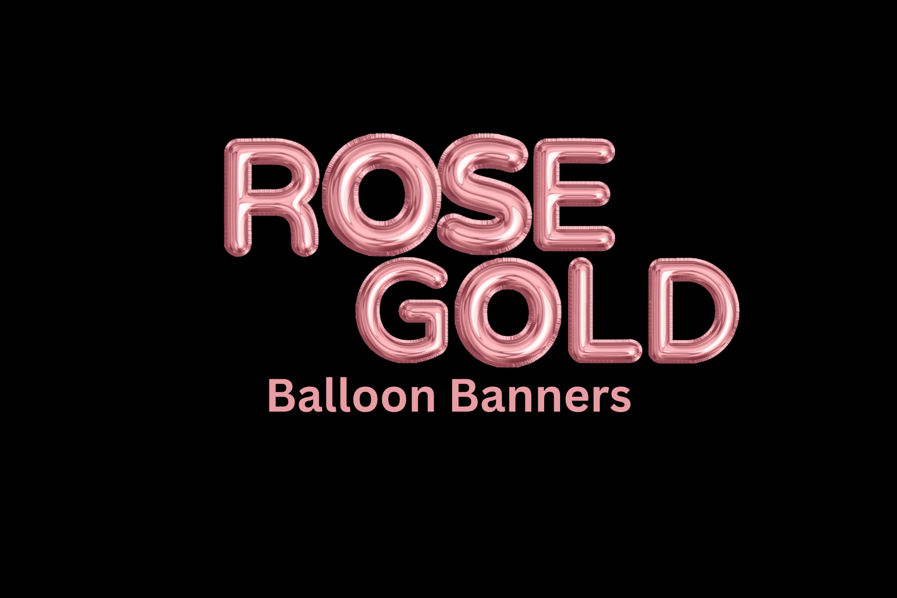 Rose Gold Zodiac Name Balloon Banners