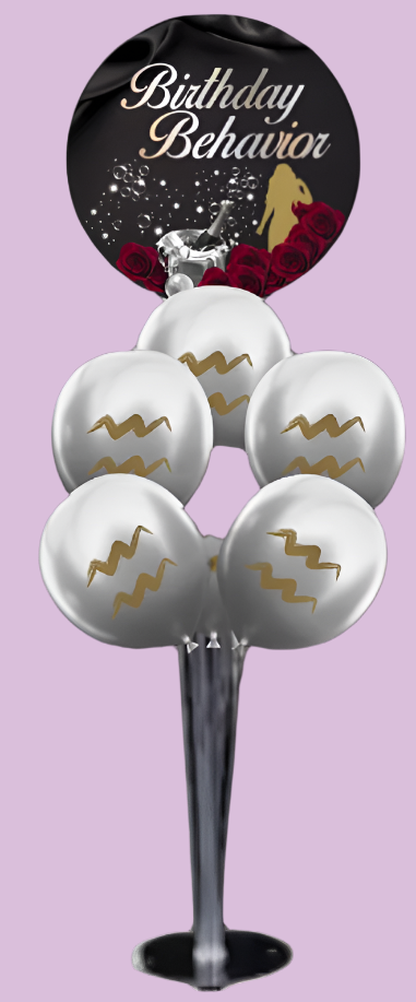 Birthday Behavior Bubbly Tabletop Balloon Bouquets