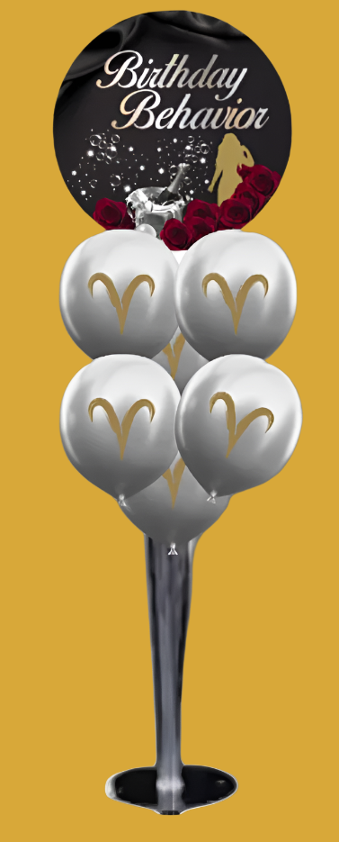 Birthday Behavior Bubbly Tabletop Balloon Bouquets