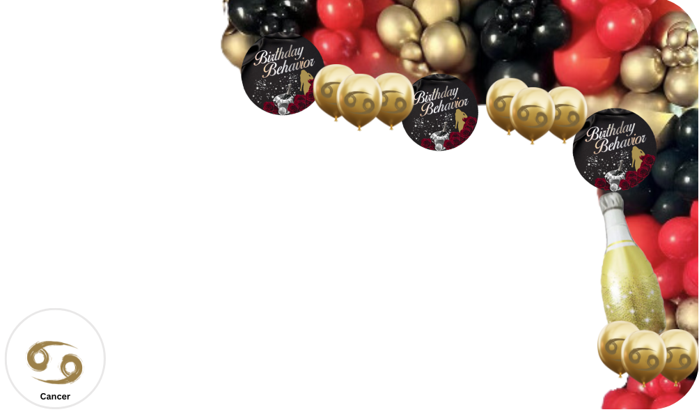 Zodiac Birthday Behavior Bubbly Balloon Arch