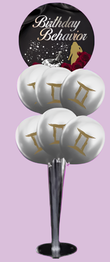 Birthday Behavior Bubbly Tabletop Balloon Bouquets