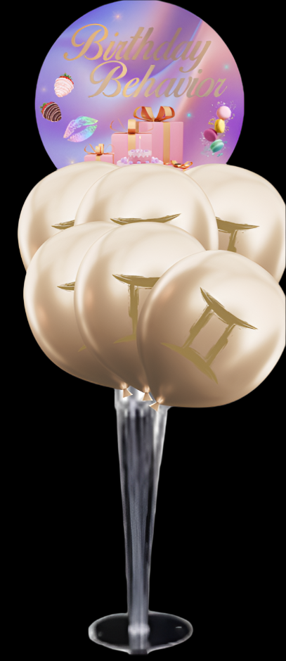 Birthday Behavior Yummy Tabletop Balloon Bouquet