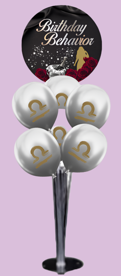 Birthday Behavior Bubbly Tabletop Balloon Bouquets