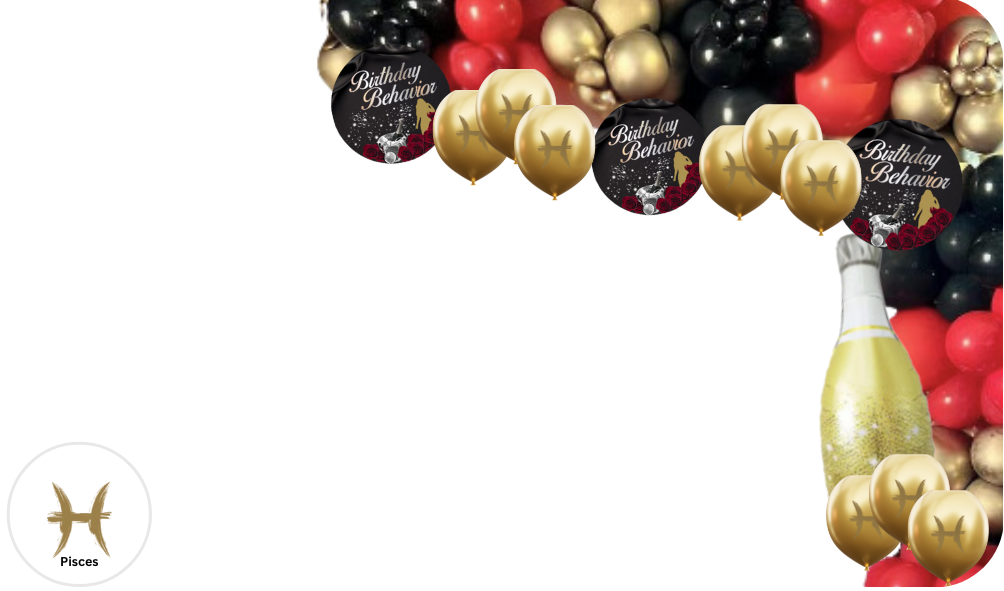 Zodiac Birthday Behavior Bubbly Balloon Arch