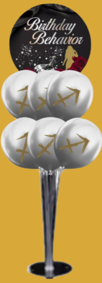 Birthday Behavior Bubbly Tabletop Balloon Bouquets