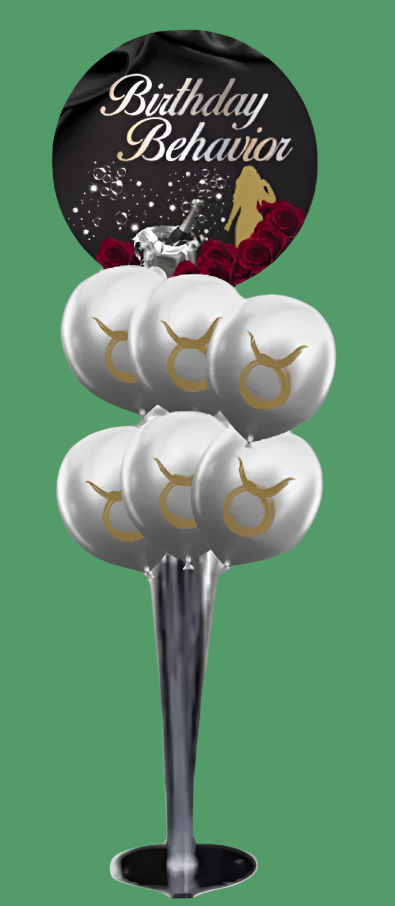 Birthday Behavior Bubbly Tabletop Balloon Bouquets