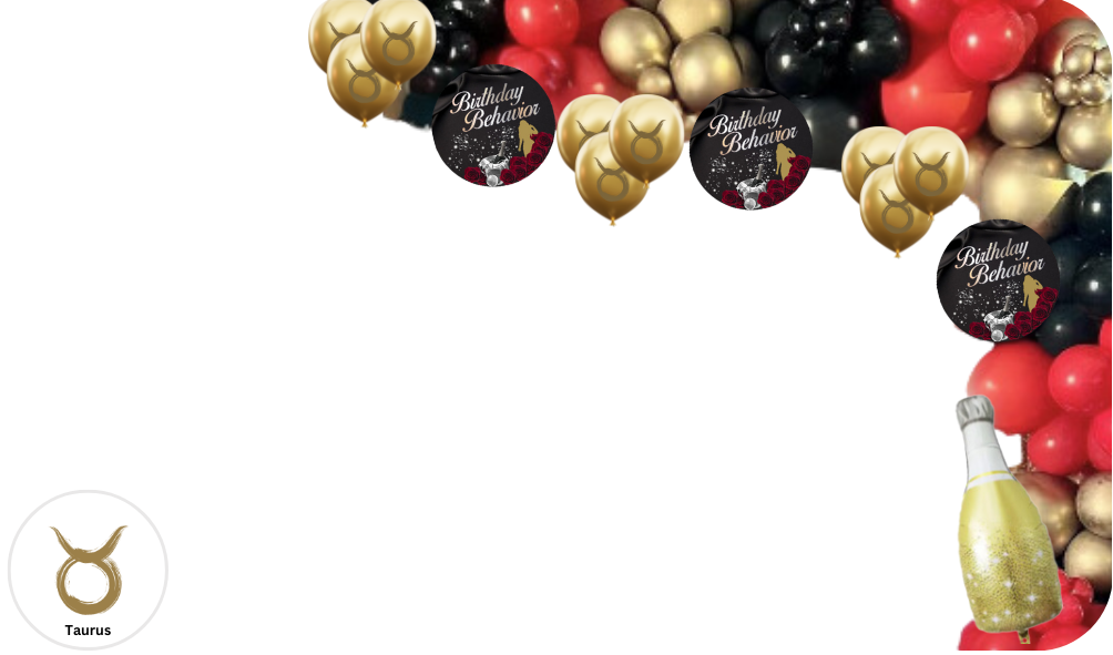 Zodiac Birthday Behavior Bubbly Balloon Arch