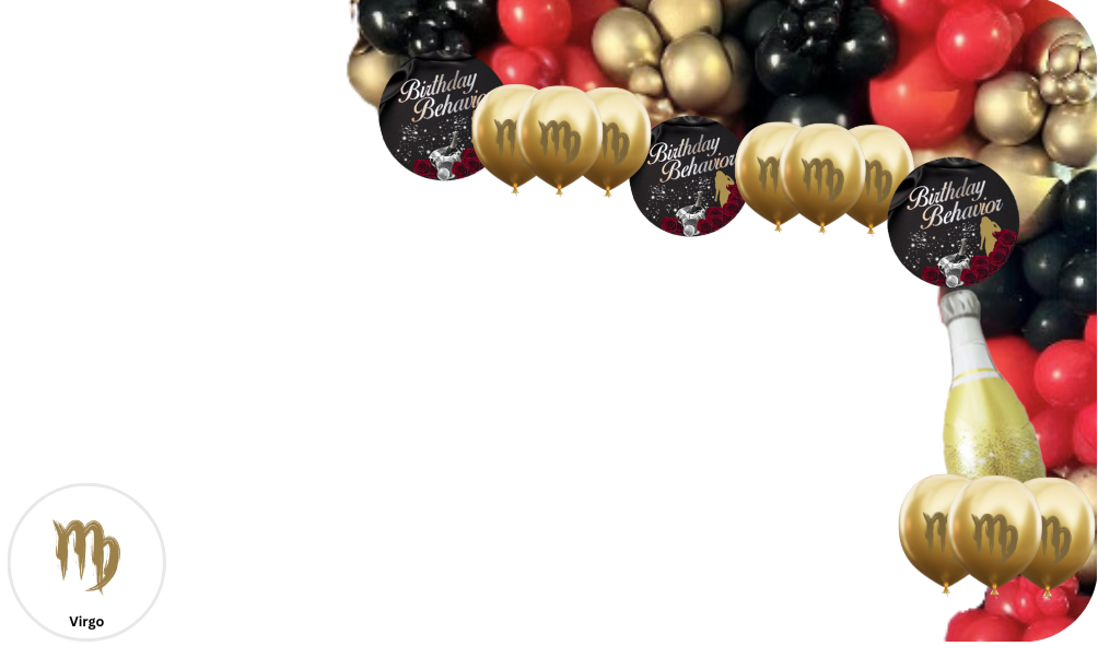 Zodiac Birthday Behavior Bubbly Balloon Arch