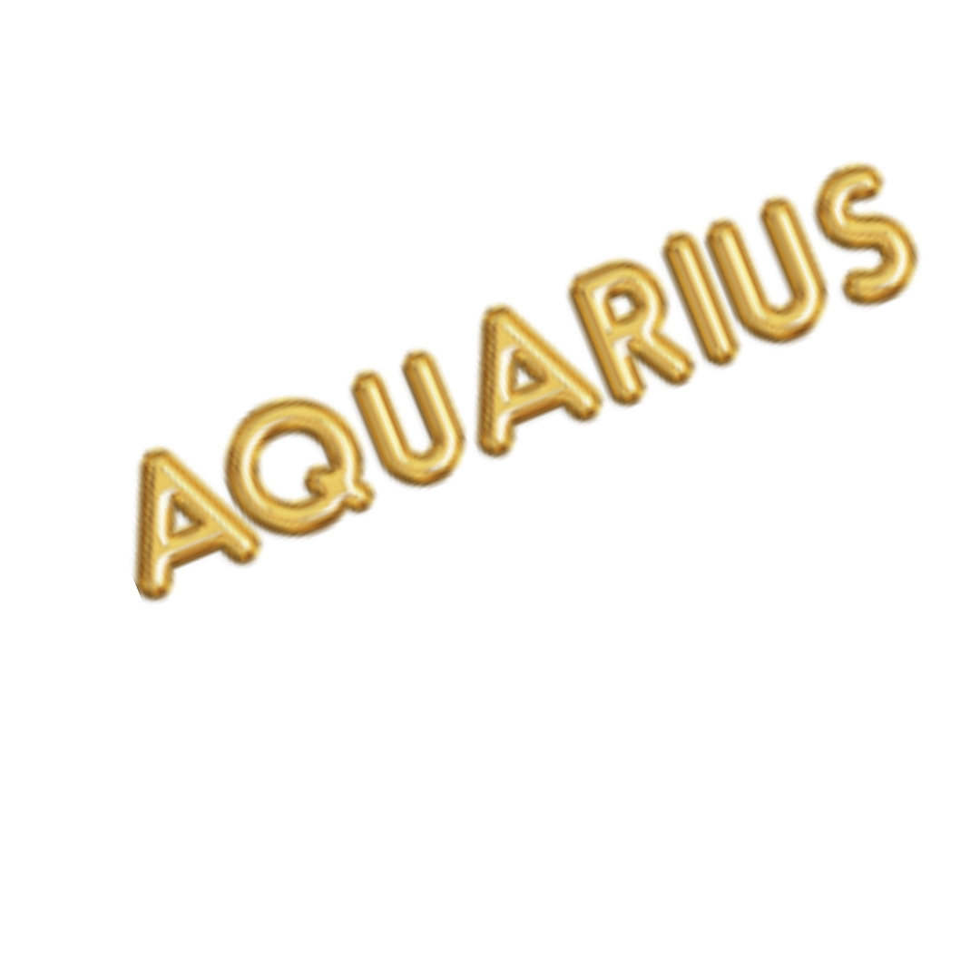 Gold Zodiac Name Balloon Banner