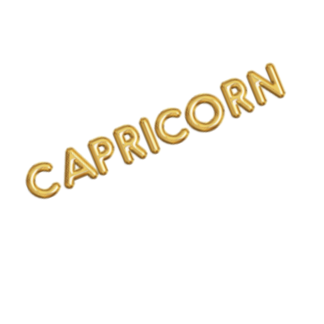 Gold Zodiac Name Balloon Banner