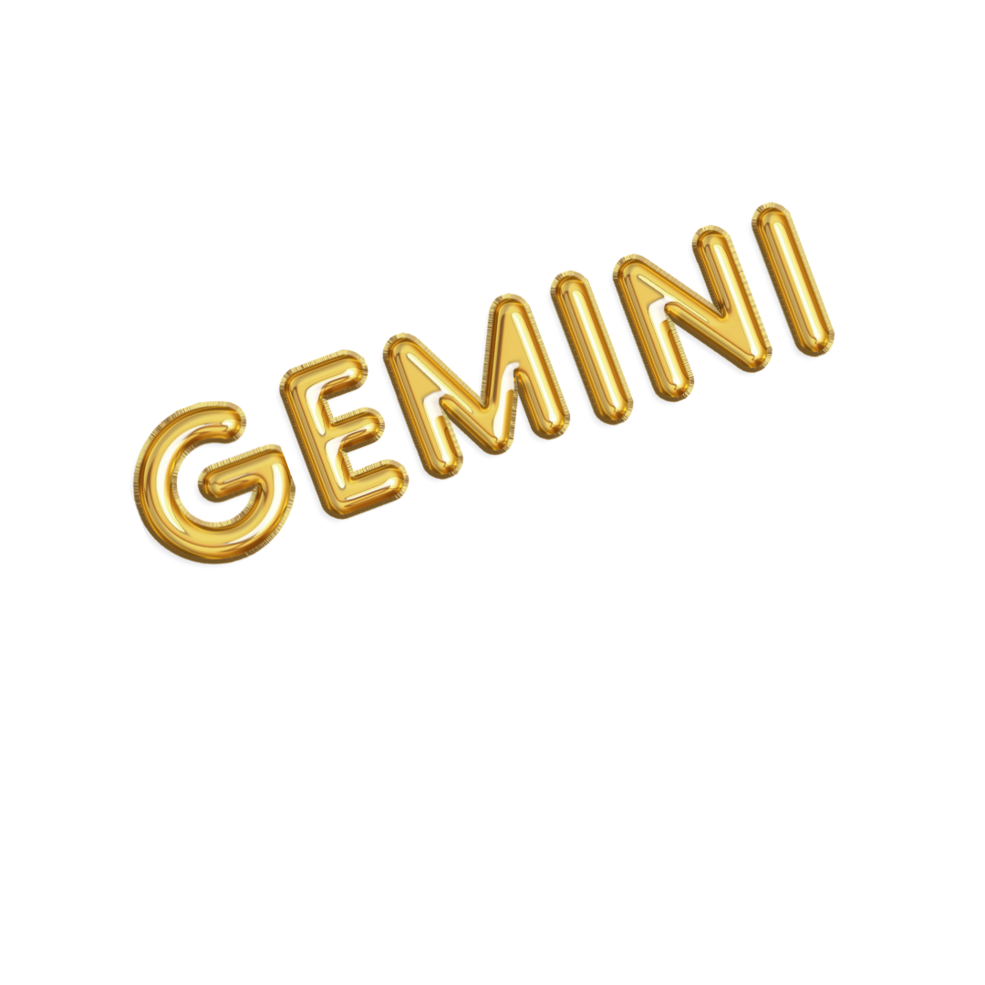 Gold Zodiac Name Balloon Banner