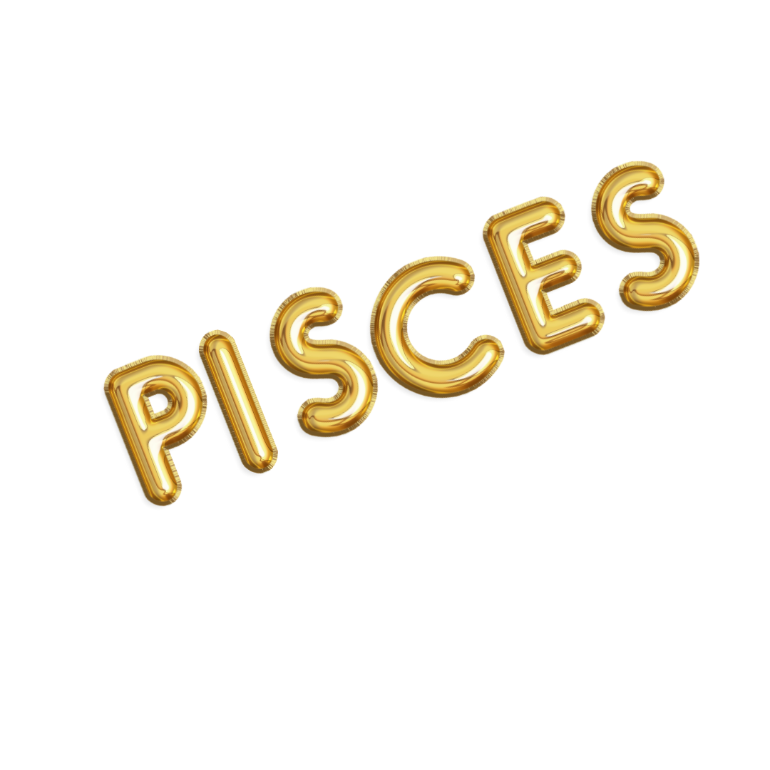 Gold Zodiac Name Balloon Banner