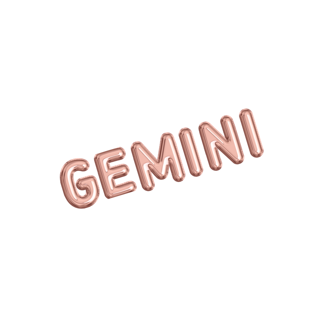 Rose Gold Zodiac Name Balloon Banners