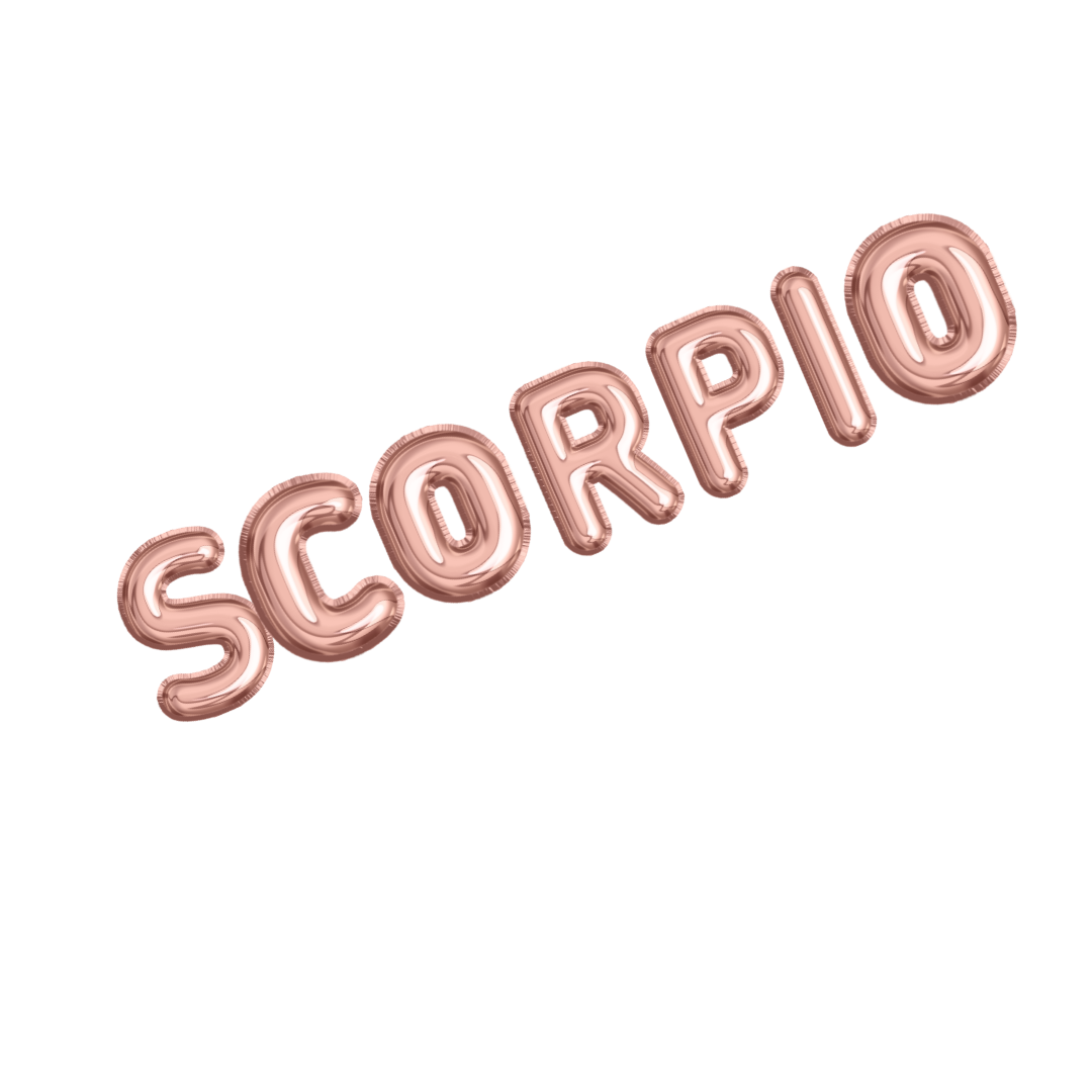 Rose Gold Zodiac Name Balloon Banners