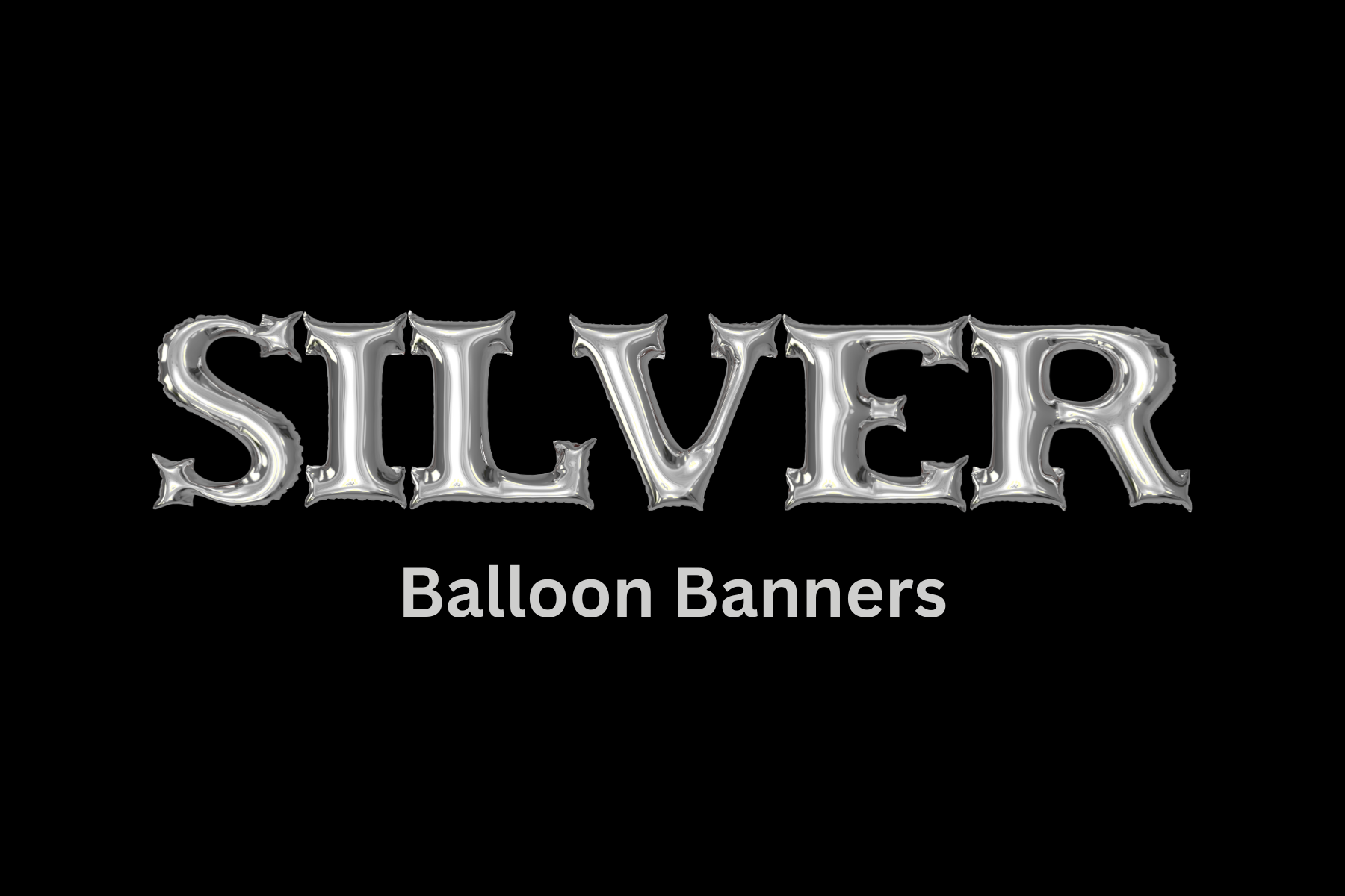 Silver Zodiac Balloon Banners