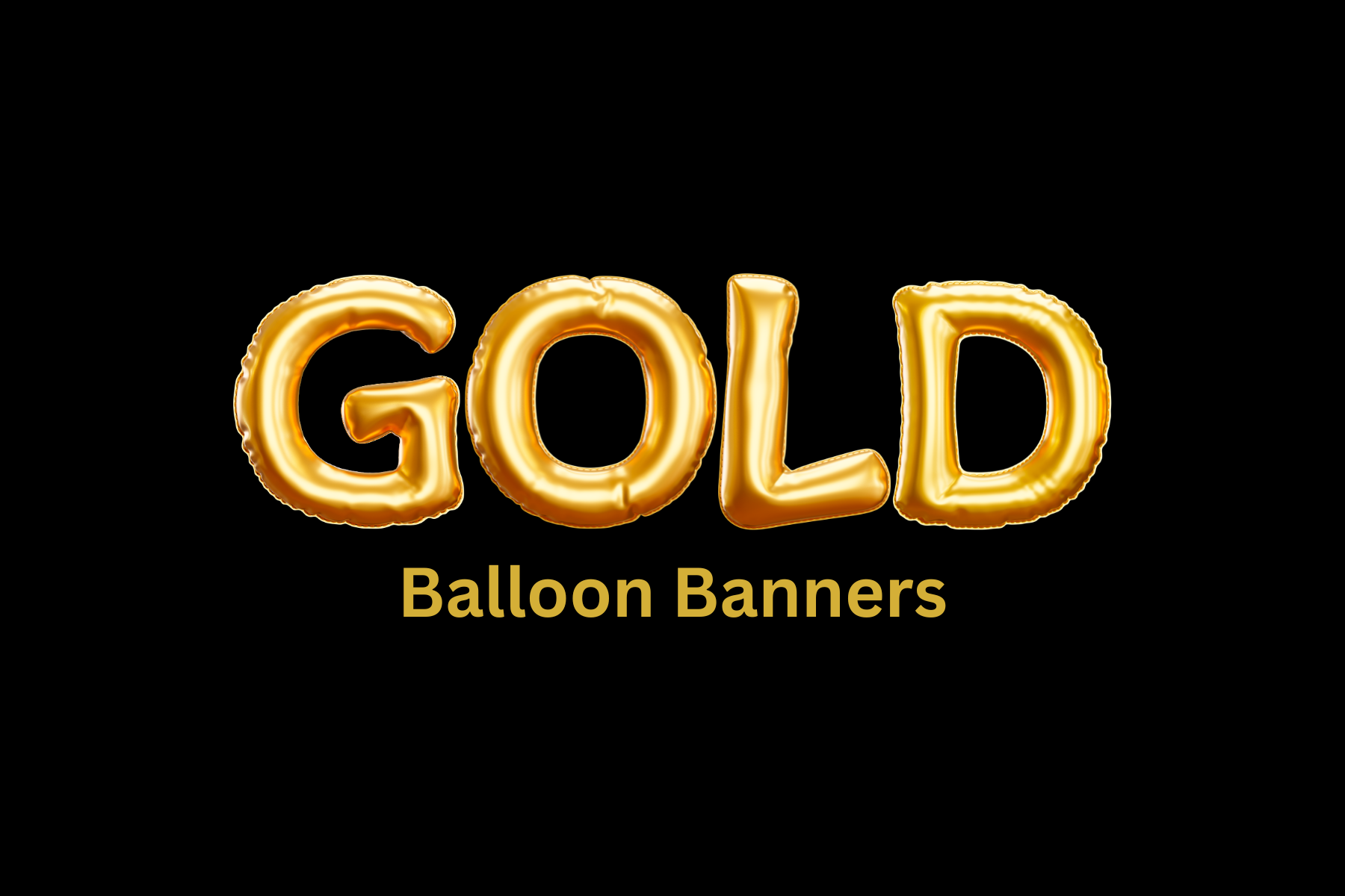 Gold Zodiac Name Balloon Banner