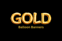 Gold Zodiac Name Balloon Banner
