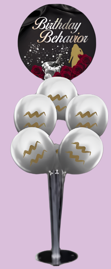 Birthday Behavior Bubbly Table Balloon Bouquets