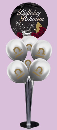 Birthday Behavior Bubbly Tabletop Balloon Bouquets