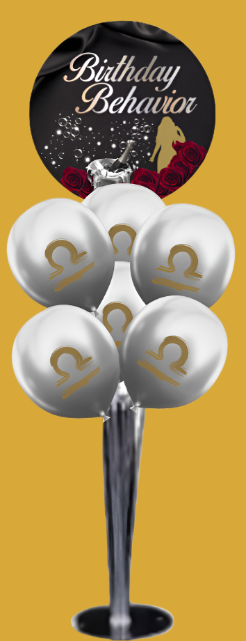 Birthday Behavior Bubbly Tabletop Balloon Bouquets