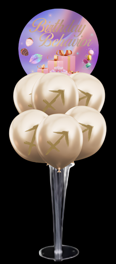 Birthday Behavior Yummy Table Balloon Bouquet