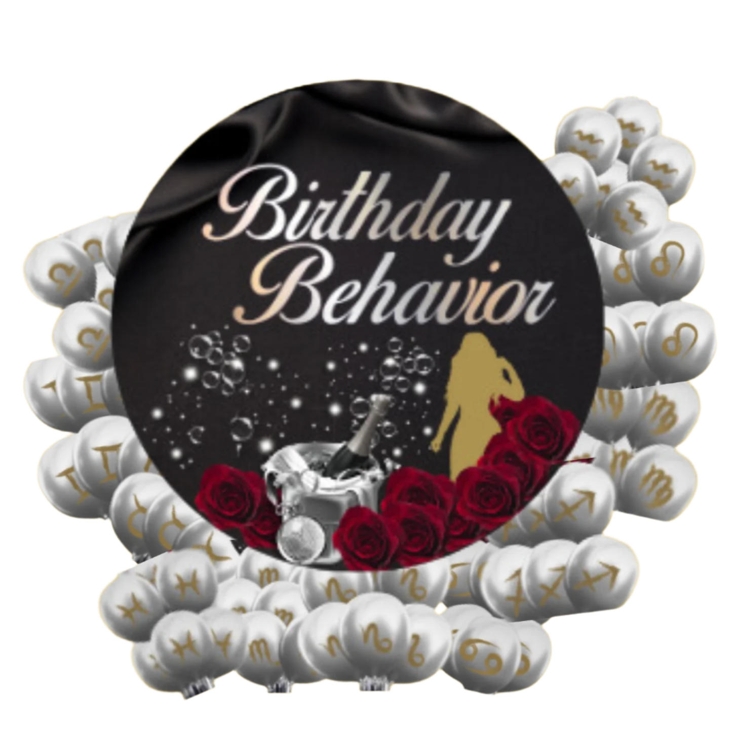 Birthday Behavior Bubbly Tabletop Balloon Bouquets