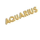 Gold Zodiac Name Balloon Banner