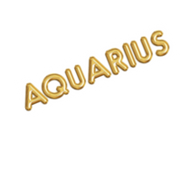 Gold Zodiac Name Balloon Banner