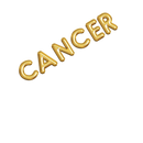 Gold Zodiac Name Balloon Banner