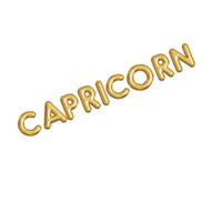 Gold Zodiac Name Balloon Banner