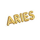 Gold Zodiac Name Balloon Banner
