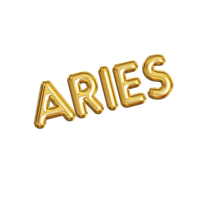 Gold Zodiac Name Balloon Banner