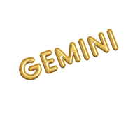 Gold Zodiac Name Balloon Banner