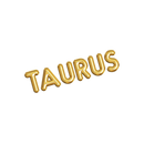 Gold Zodiac Name Balloon Banner