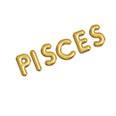 Gold Zodiac Name Balloon Banner