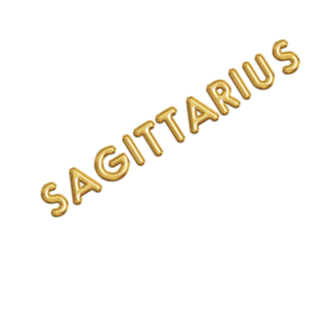 Gold Zodiac Name Balloon Banner