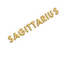 Gold Zodiac Name Balloon Banner