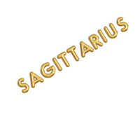 Gold Zodiac Name Balloon Banner