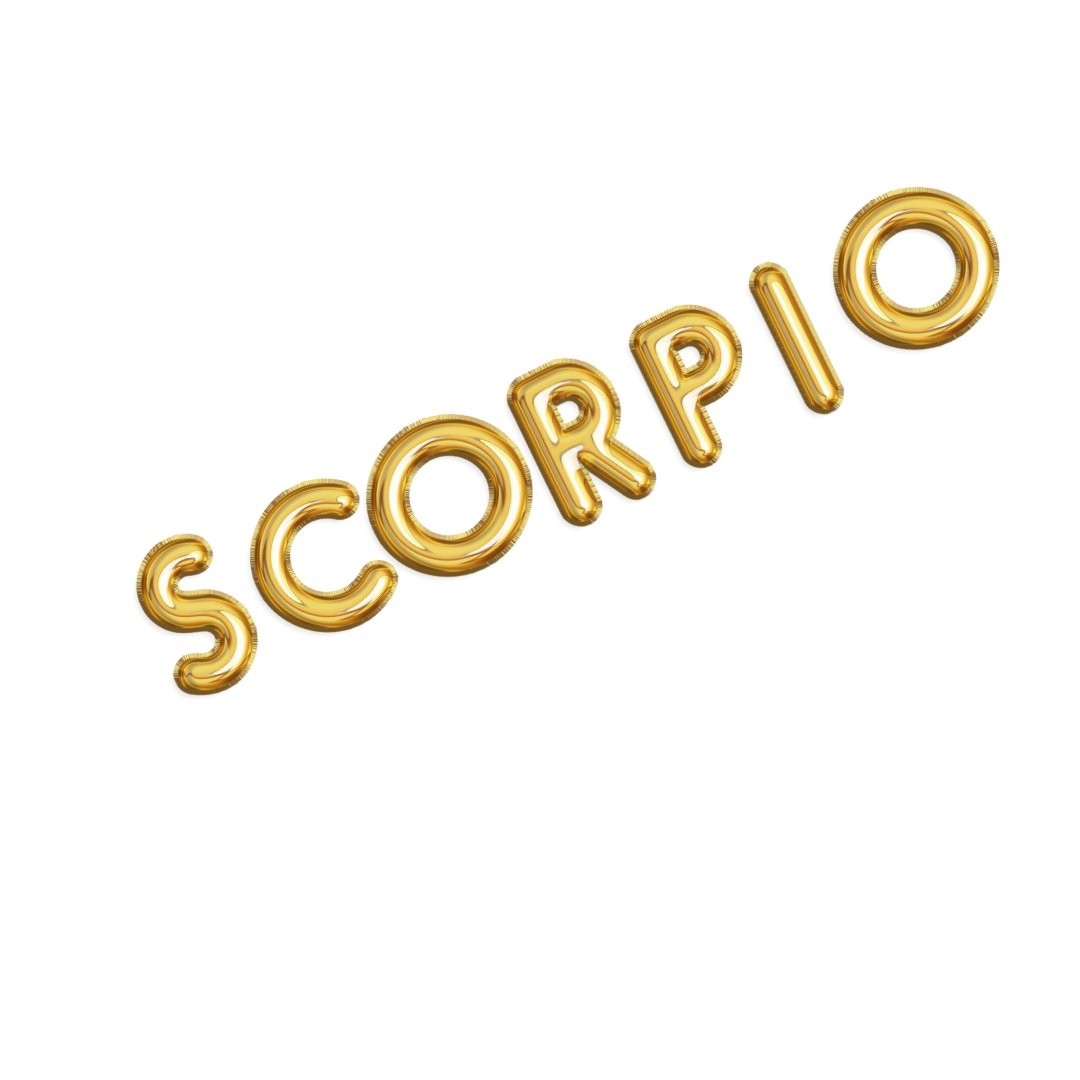 Gold Zodiac Name Balloon Banner
