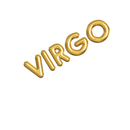 Gold Zodiac Name Balloon Banner