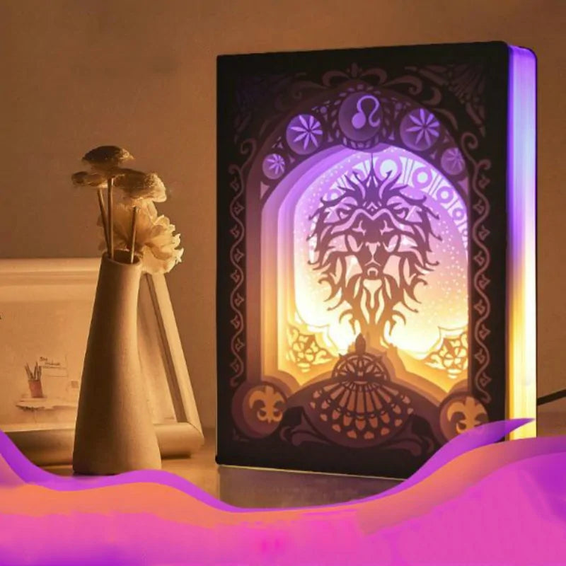 Zodiac Carved Paper Nightlight